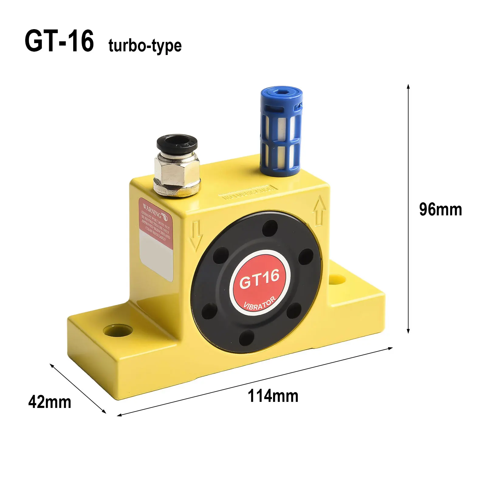 

GT-16 Pneumatic Vibrator Aluminum Alloy Turbine Pneumatic Vibrator Industrial Air PneumaticVibrator With Connector