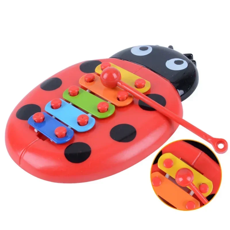 Baby Music Instrument Toy Wooden Ladybug Xylophone Infant Musical Funny Toys For Girls Boys Kids Montessori Educational Toy