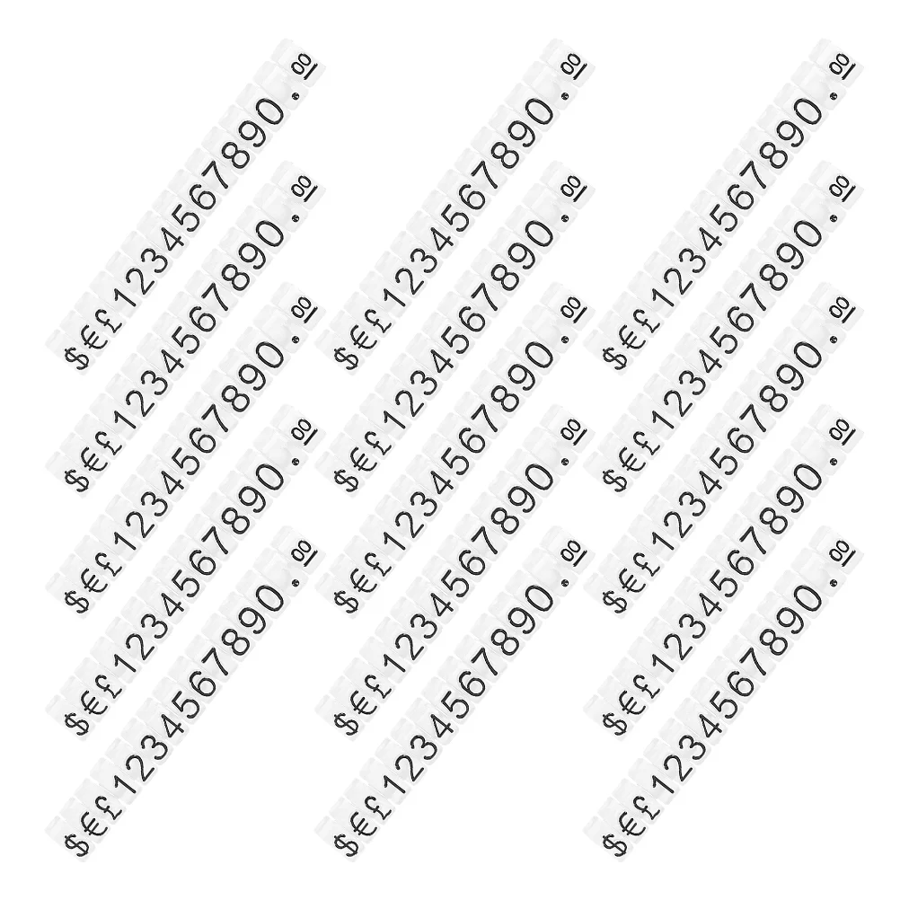 15 Strings Cubes Number Pricing Label Stand Tags for Retail Jewelry Price Counter