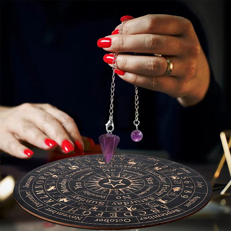 Wooden Spirit Ouija Board Vintage Mystic Talking Board for Divination & Paranormal Games Gothic Home Decor & Ritual Tool