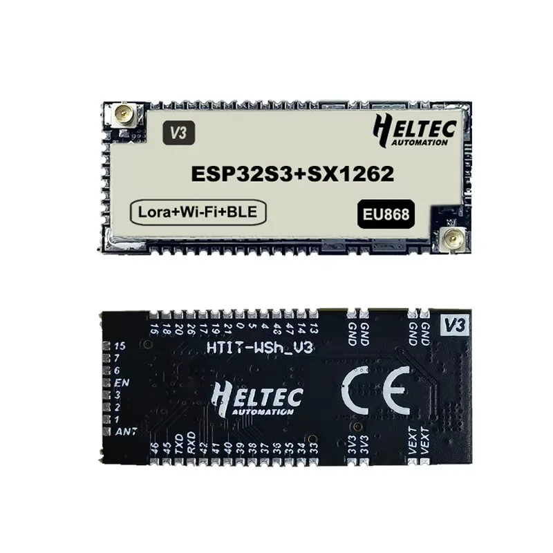 

HTIT-Wsh LoRa node module with ESP32-S3 and SX1262 Wireless Shell(V3) provides Wi-Fi, BLE, and LoRa solutions support Arduino