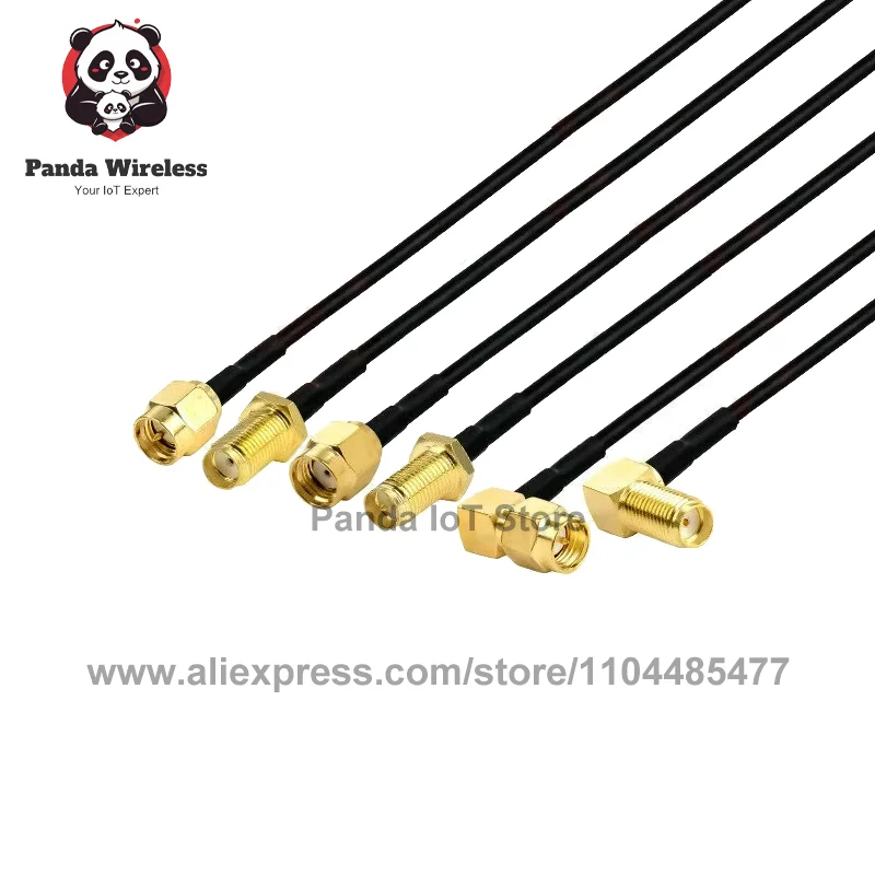 

2Pcs SMA Male RPSMA To SMA Female 90 Degree RF Antenna（optional）RG174 Cable Pigtail Extension Jumper Coax Connector Converter