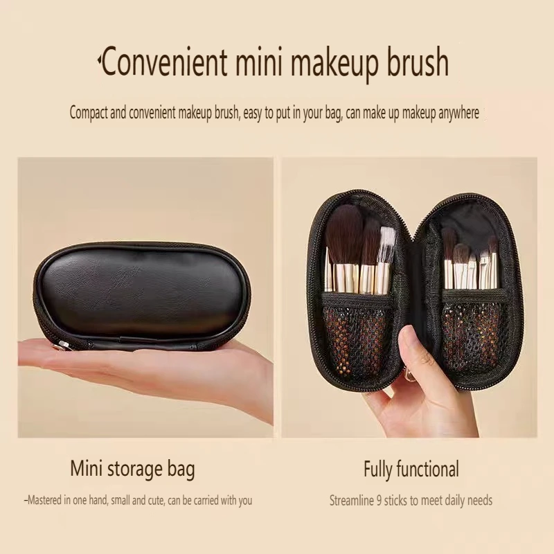 Mini 9 Make-up Pinsel Set komplette tragbare Reise kleine Set Pinsel Anfänger weiche Borste Punkt Rouge Pinsel