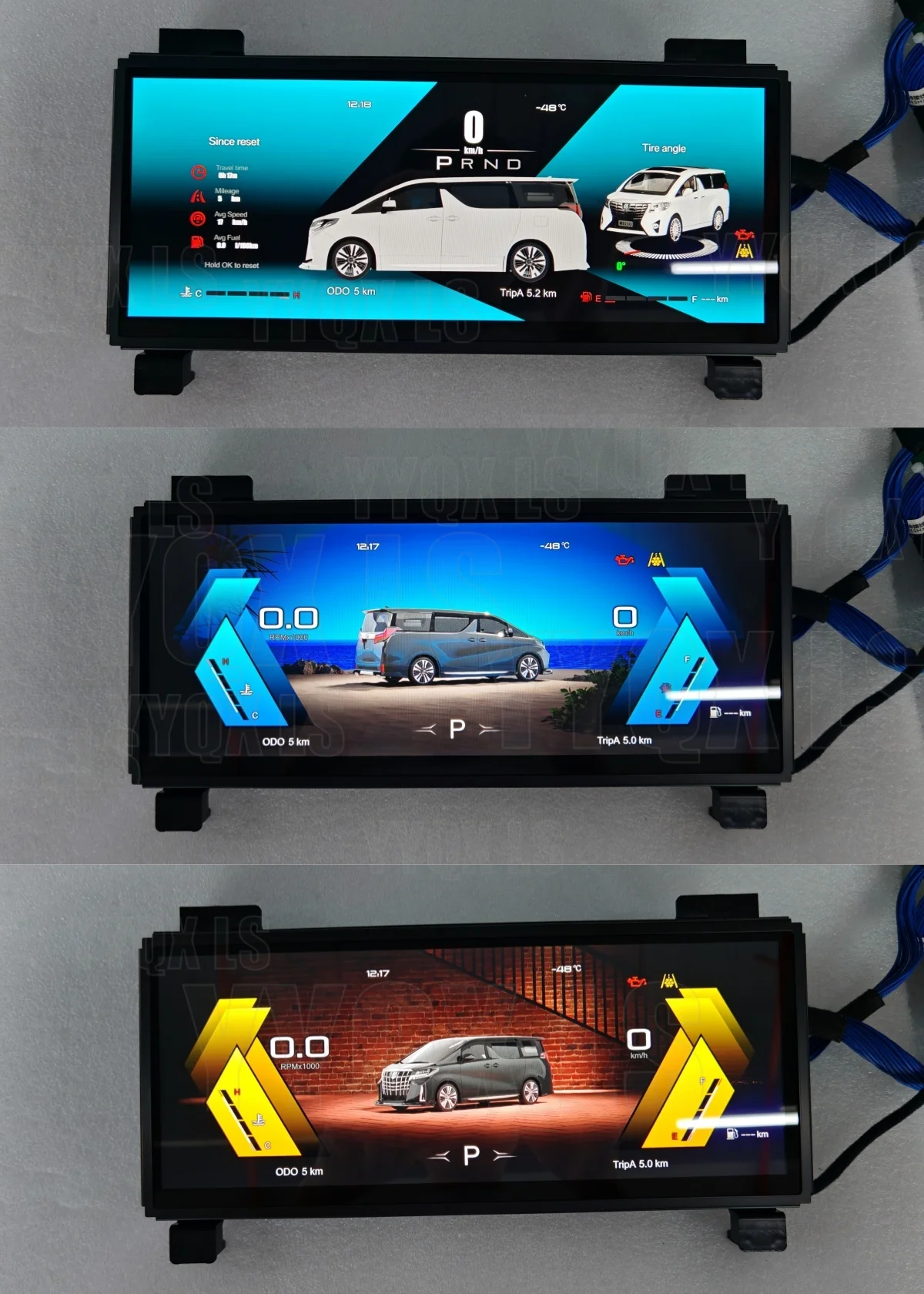 LCD Instrument Cluster Digital Dashboard Panel For Toyota Alphard 20 Series 30-35 Series Virtual Cockpit Speedometer Plug & Play