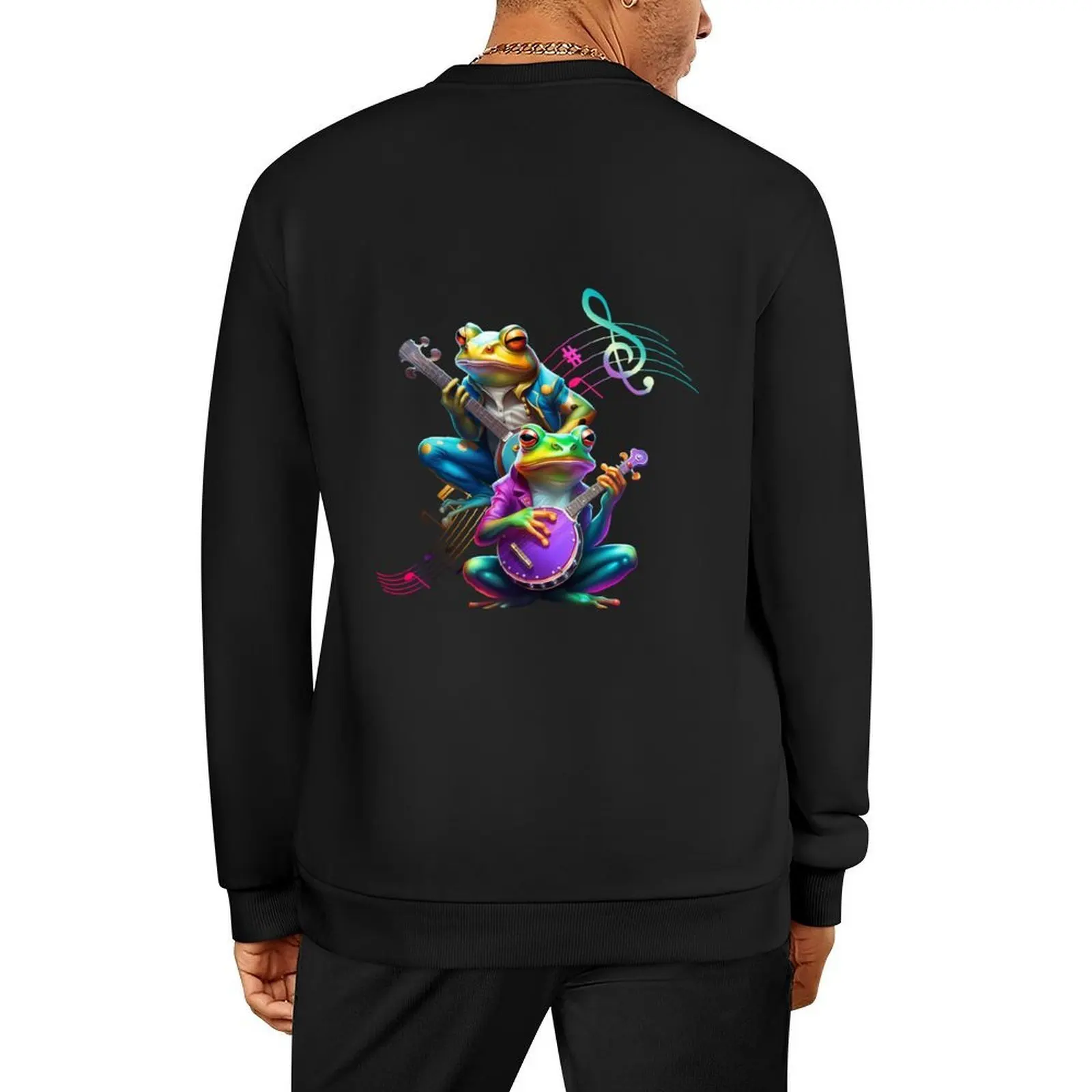 

banjo 2 frog neon Pullover tracksuit men clothes for men korean clothes men's sweat-shirt set sports sweatshirt man