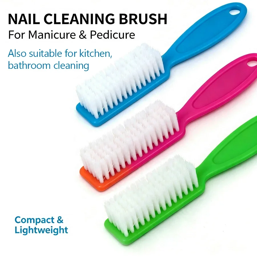 2/ 5Pcs Portable Nail Cleaning Brush, Fingernail Scrub Brush for Manicure Pedicure, Cleaning Brush for Kitchen Bathroom