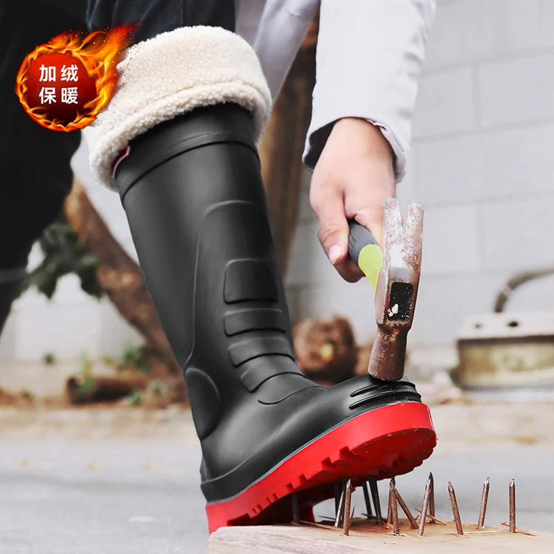 

New Fashion Men's Rain Shoes Large Size Waterproof Short Booties Men's Women's Casual Shoes Comfortable Thick Casual Footwear