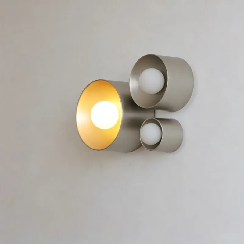 LED Circular Retro Wall Lamp Metal Living Dining Room Background Wall Bedroom Bedside Light Bauhaus Home Decor Lighting Fixture
