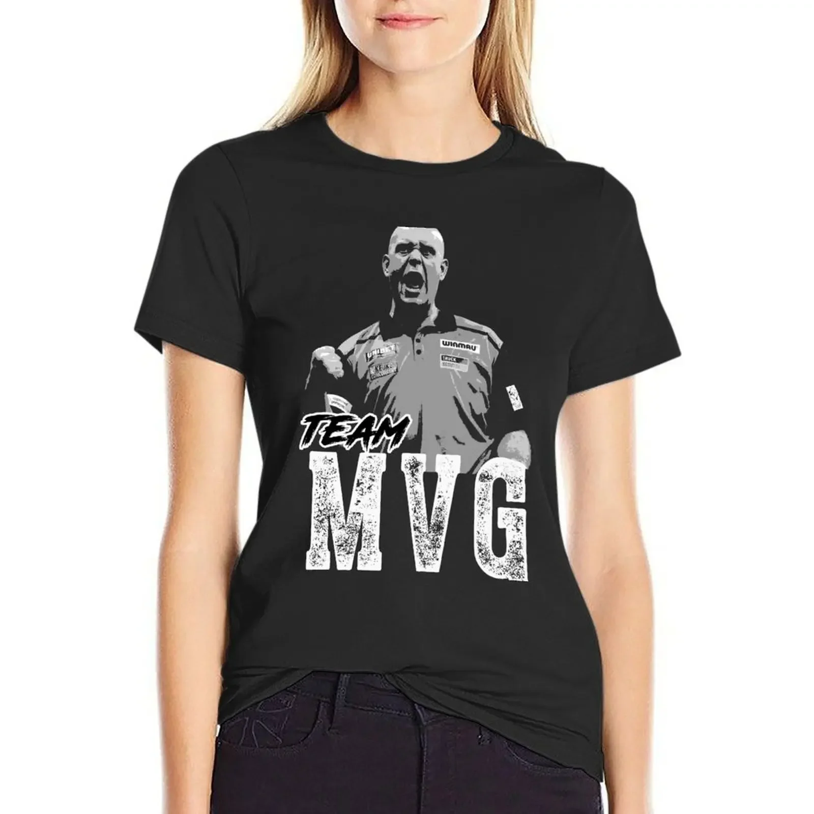 

Michael Van Gerwen PDC 2022 T-Shirt plus size tops kawaii clothes vintage clothes Women's cotton t-shirt