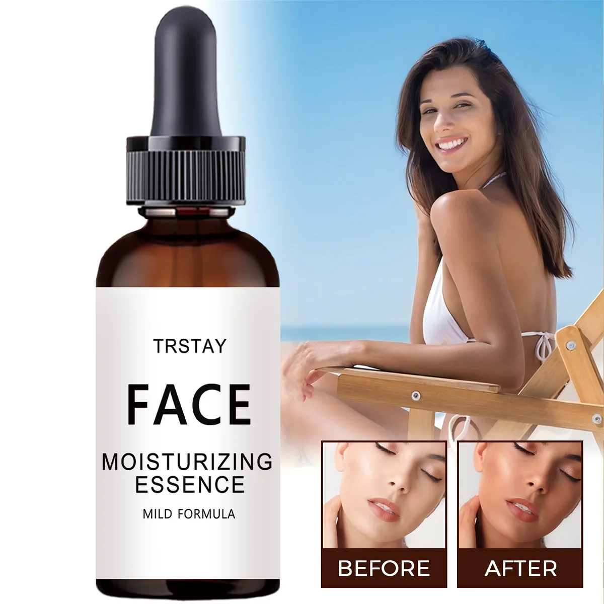 Trstay Selbst bräunung tropfen geeignet für das Gesicht und den ganzen Körper automatische Bräunung ohne Sonnenlicht