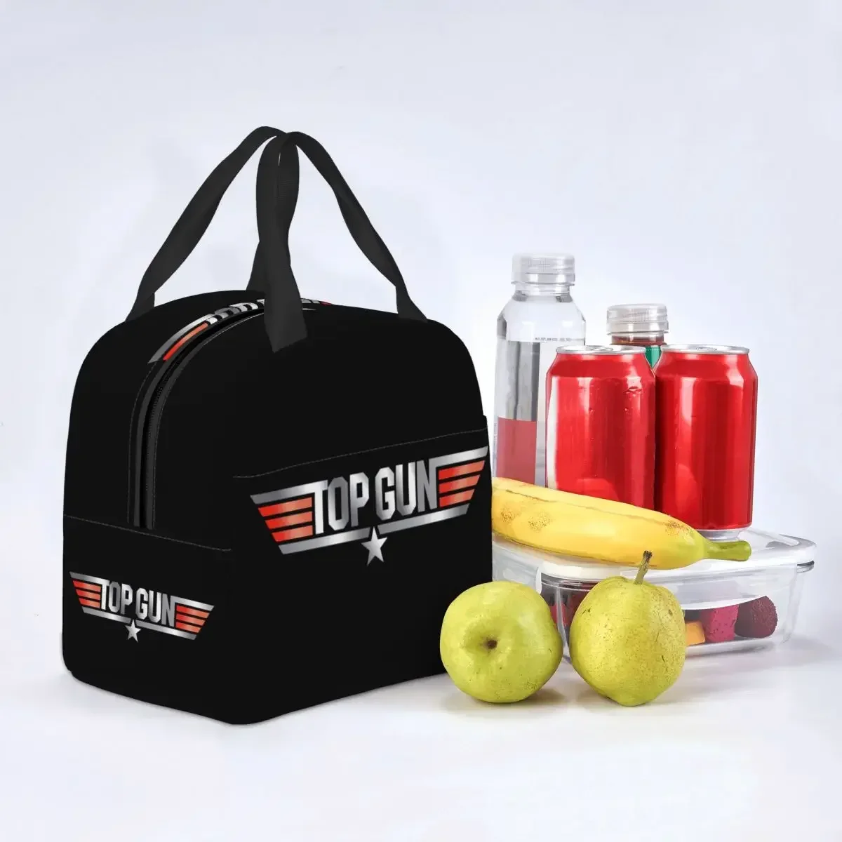 Tom Cruise Maverick Film Top Gun Lunch Bag Women Thermal Cooler Insulated Lunch Box for School Work Travel Picnic Food Tote Bags