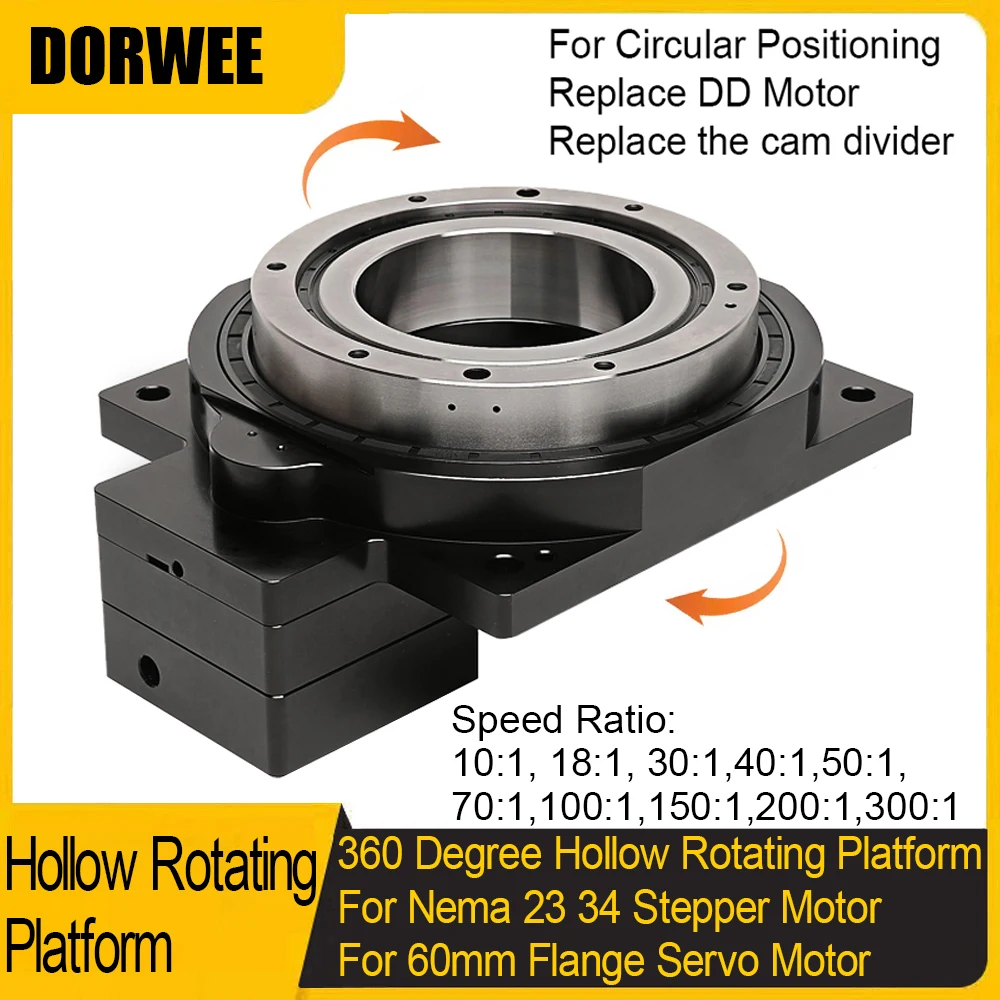 

Planetary Reducer 130mm1arcmin Hollow Rotating Platform Replaces DD Motor/cam Divider Stepper Motor 10/18:1 Bevel Nema23 Nema34