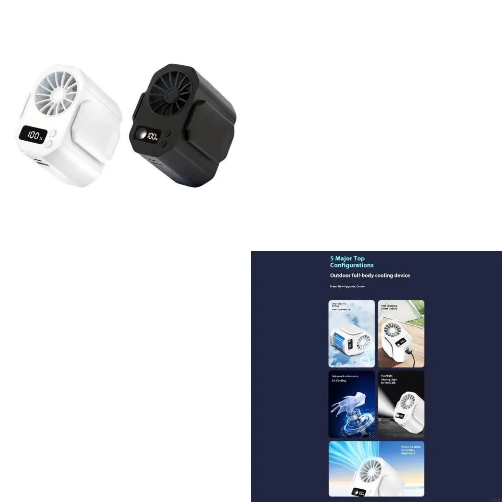 

Перезаряжаемый охлаждающий вентилятор с текстурой АБС-пластика Портативный вентилятор в подарок для любителей спорта