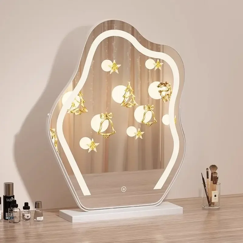 Cloud Makeup Mirror Desktop Desktop Led Bedroom Smart Dressing Mirror Internet Celebrity Style Dressing Table Mirror Vanity