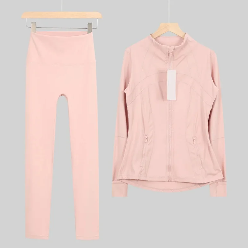 

2026 Gold Label Short Sport Jacket Set Women's Yoga Clothes Slimming Fitness Active Wear Exercise Female