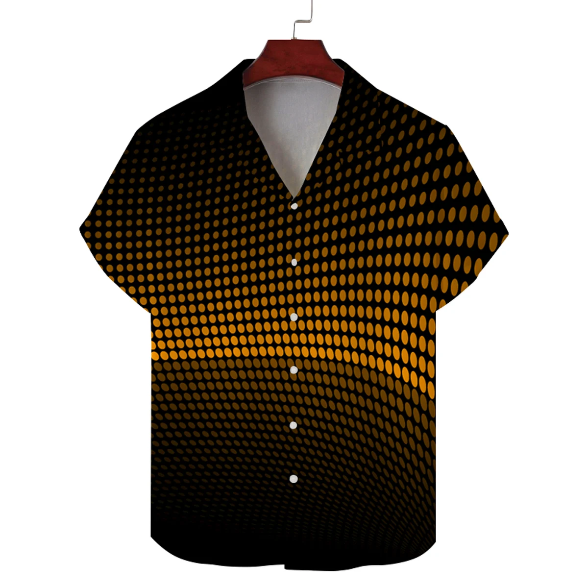 Moda casual masculina gola cubana camisa de manga curta personalizado impresso cardigan havaiano flor topo para homem