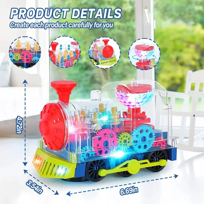 1pc Electric Crawling Train Toys for Toddlers - Light, Sound & Music Early Educational Baby for Kids
