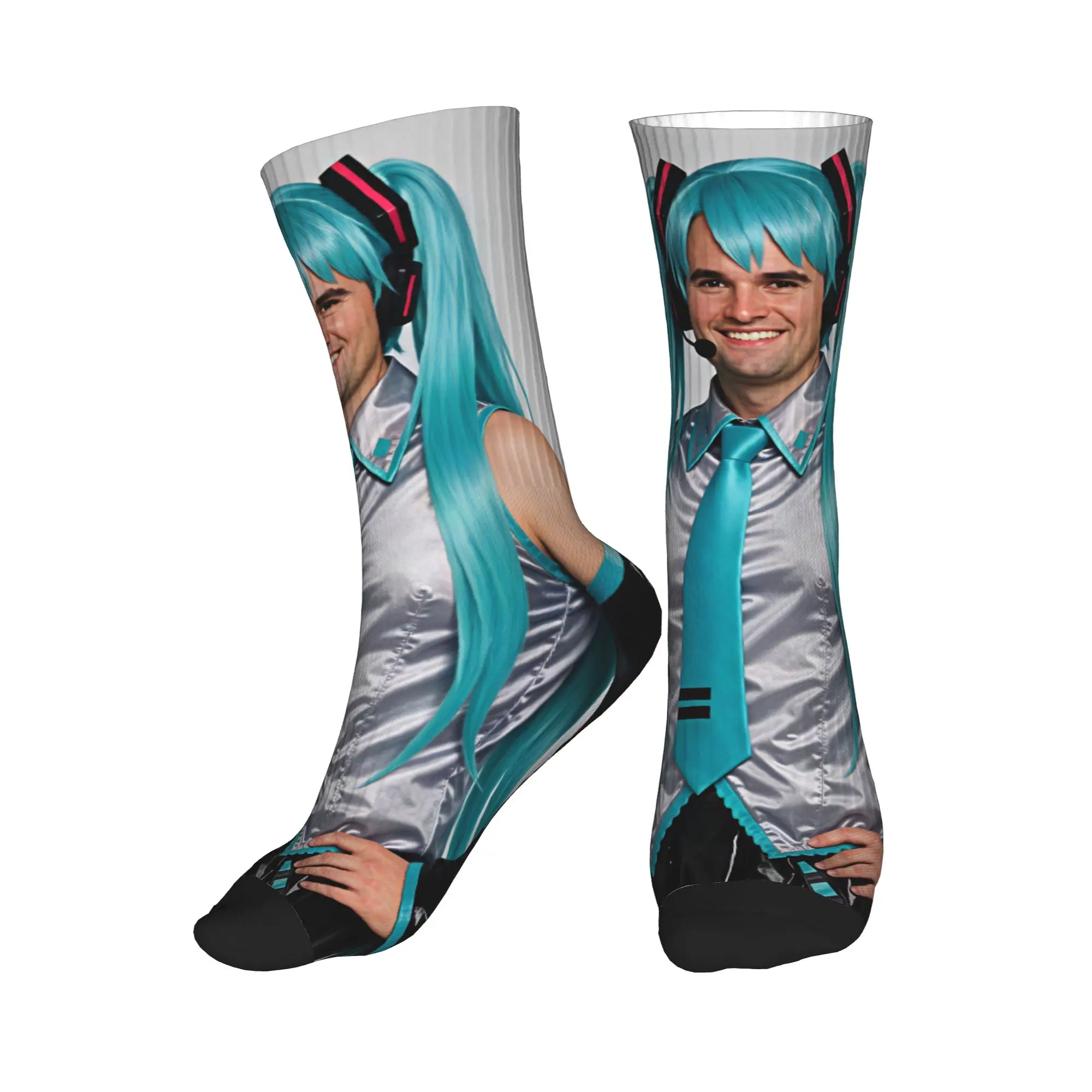 Charlie Kirk Cosplay Funny Meme Stockings Men  Socks Soft Modern Socks Autumn Running Anti-Slip Graphic Socks Gift