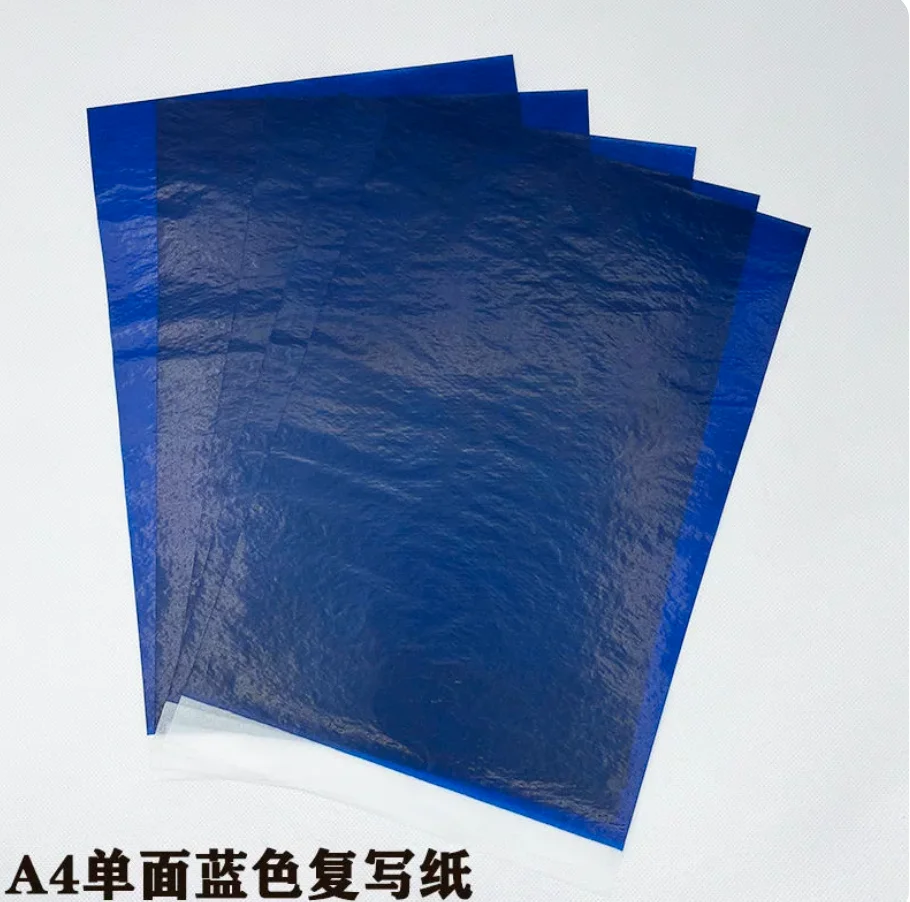A4 Single-Sided Blue Print Paper Non-Messy Hand Writing Tracing Paper for Drafting Art Carving Stamping 16-Open Copy