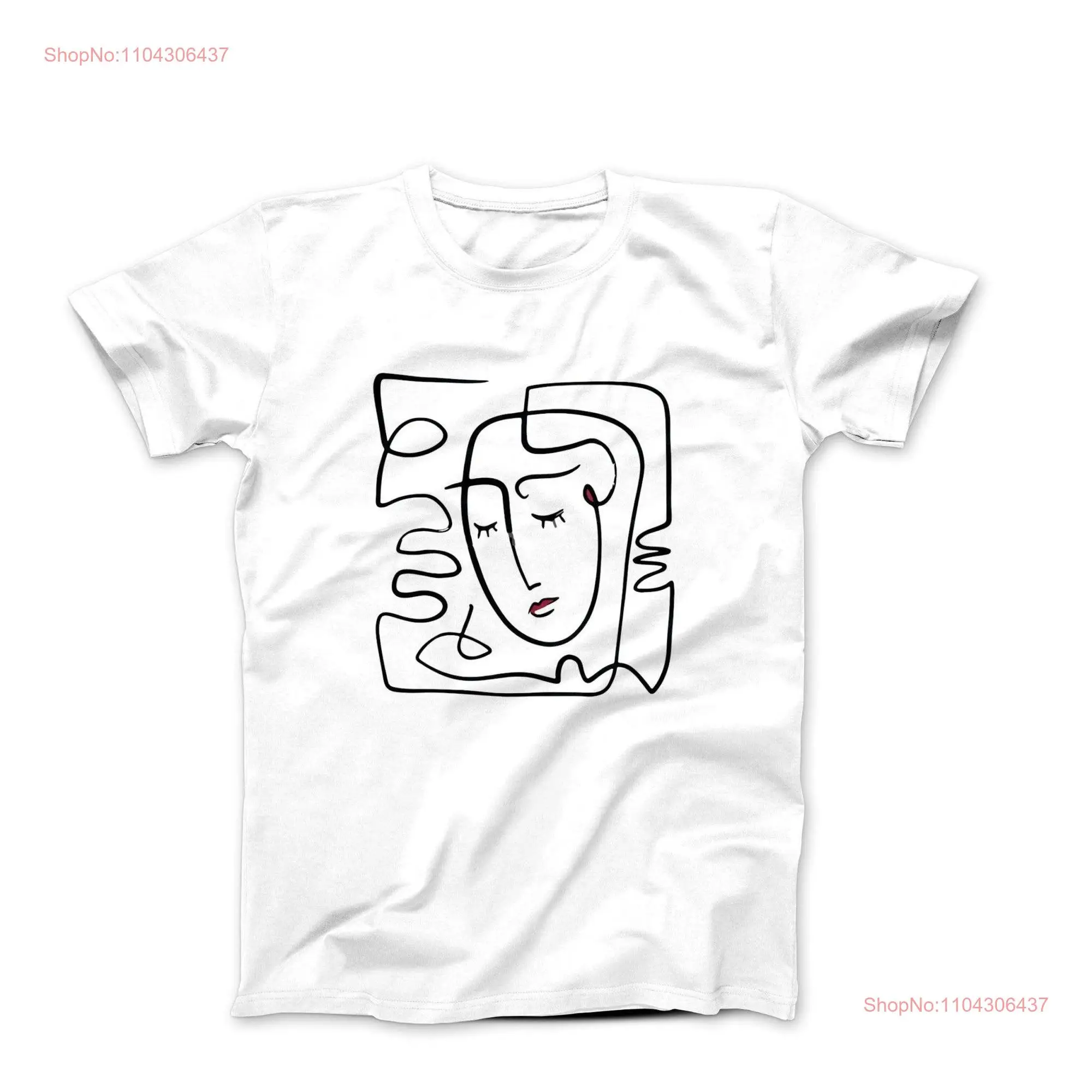 Pablo Picasso Face Line Sketch T shirt long or short sleeves