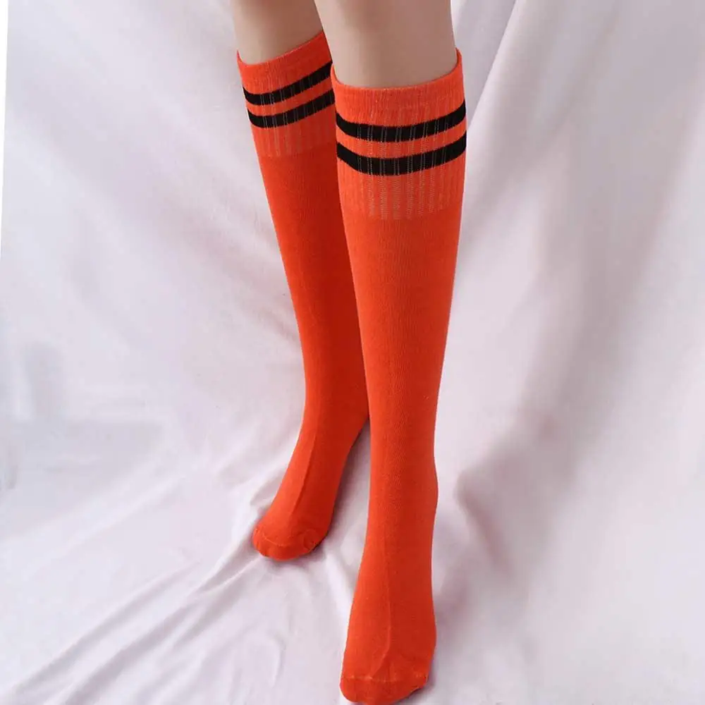 Sport Hardlopen Gestreept Katoen Spandex Lange Buis Veelkleurige Sportsokken Voetbal Lange Sokken Voetbal Overknee Sokken Kindersokken