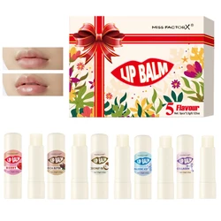 Premium gift set 5PCS/box Lip balm set Hyaluronic acid Long-lasting moisturizing Glossy Suitable for dry lips Valentine’s Day gi