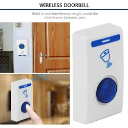 Wireless Doorbell Welcome Smart Doorbell 100M Long Wireless Distance 32 Songs LED Wireless Chime Doorbell Remote Control Door