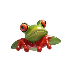 Funny Resin Frogs Creative 3D Animal Frog Figurine Decorative Crafts for Computer Monitor Desk Decoration Gift