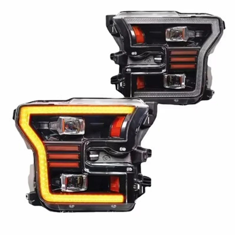 Car full led front lamp Headlight Assembly for 15-17 Ford Raptor F150 DRL daytime running Light turn signal 2pcs