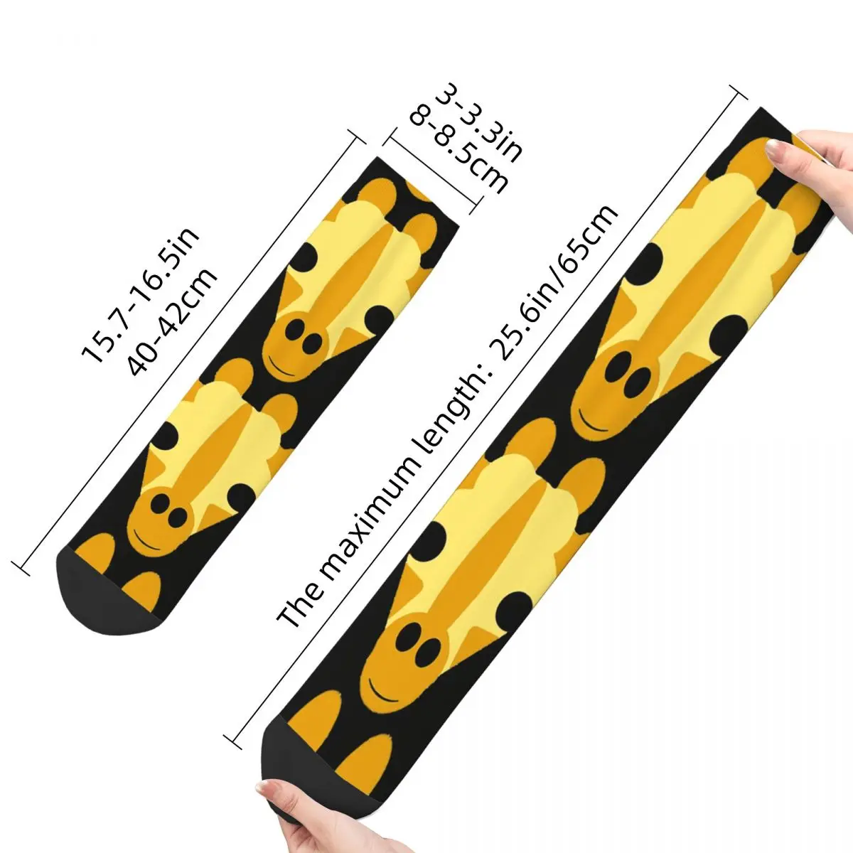 Engraçado Crazy Sock para Homens Fresco E Bonito Girafa Hip Hop Harajuku Girafa Feliz Qualidade Padrão Impresso Meninos Tripulação Sock compressão