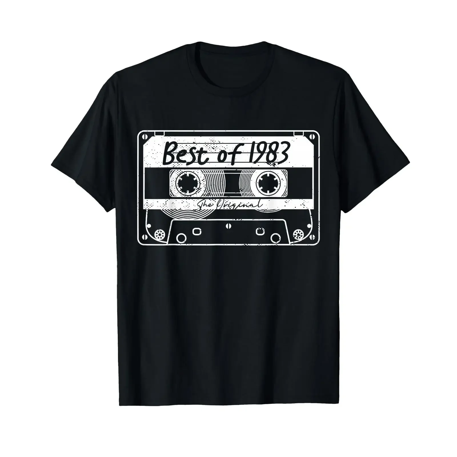 Best of 1983 Retro Mixtape 43rd Birthday Cassette T Shirt vintage Washed Breathable Stretched Soft Casual homme