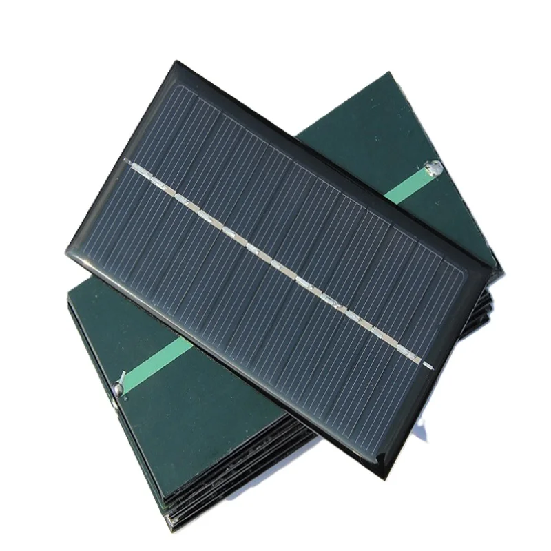 Wholesale 500PCS 1W 6V Mini Solar Panel Epoxy Solar Cell Polycrystalline Solar PV Module for DIY Garden Light LED Light 110*60MM