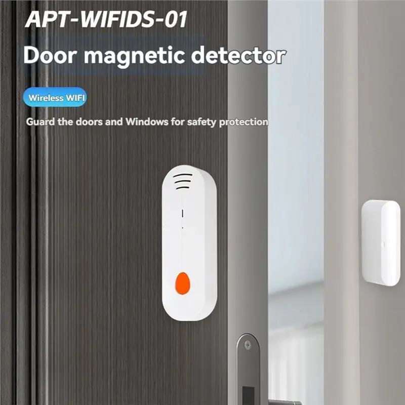 B04B-Tuya Wifi Door Window Sensor Intelligent Home Open Close Detector Alarm APP Controlled Anti-Theft Home Security System
