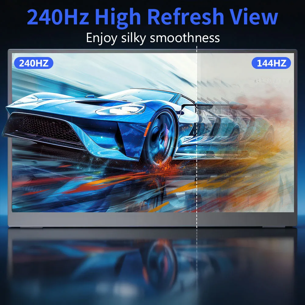 16.1 Inch 240hz Gaming Monitor Portable Display 2.5K QHD External Screen 100%sRGB 16:9 HDR FreeSync IPS Eye Care