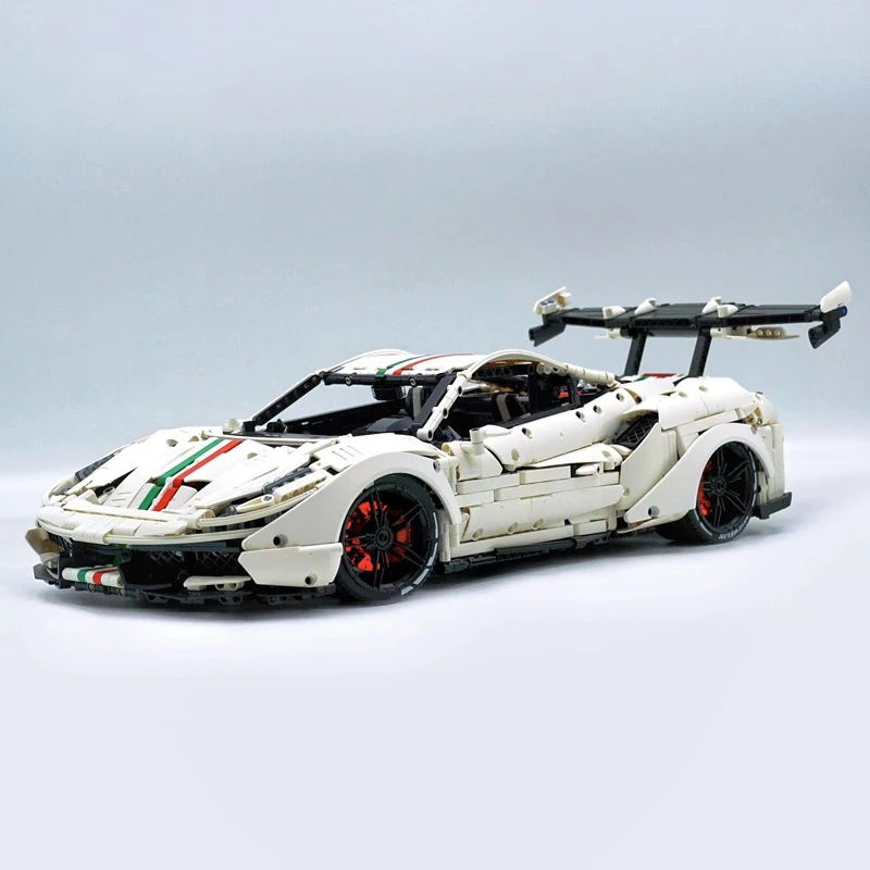 High-Tech Sports Car MOC-61043 Building Blocks Bricks Plating Color Speed Vehicles Puzzle Assembly Toys Christmas Gifts For Kids