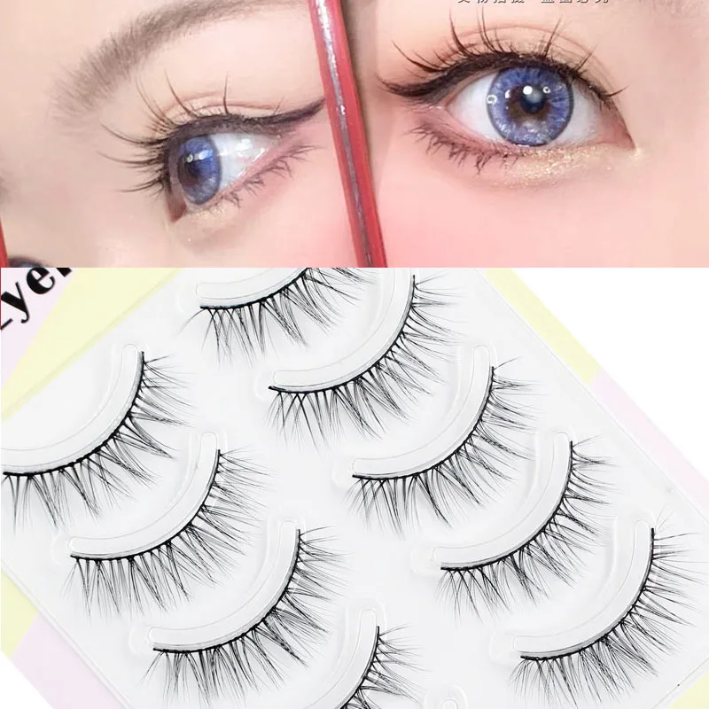 New Lash Extension False Eyelashes 5 Pairs 3D Japan And South Korea Fairy Lolita Eyelashes Daily Eye Makeup Tool