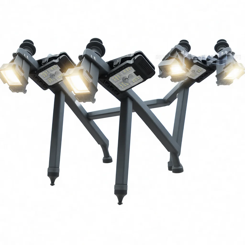 Portable Solar Powered Clamp Light LED Outdoor Lighting For Patio Camping Garden Deck Yard Safety Sensor Work Night Lamp