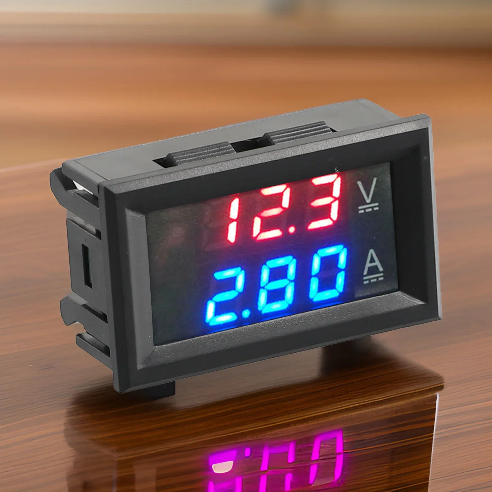 1PCS DC Digital Voltmeter Ammeter 100V 10A Amp Voltage Current Meter Tester Dual LED Display Panel With Connect Wires