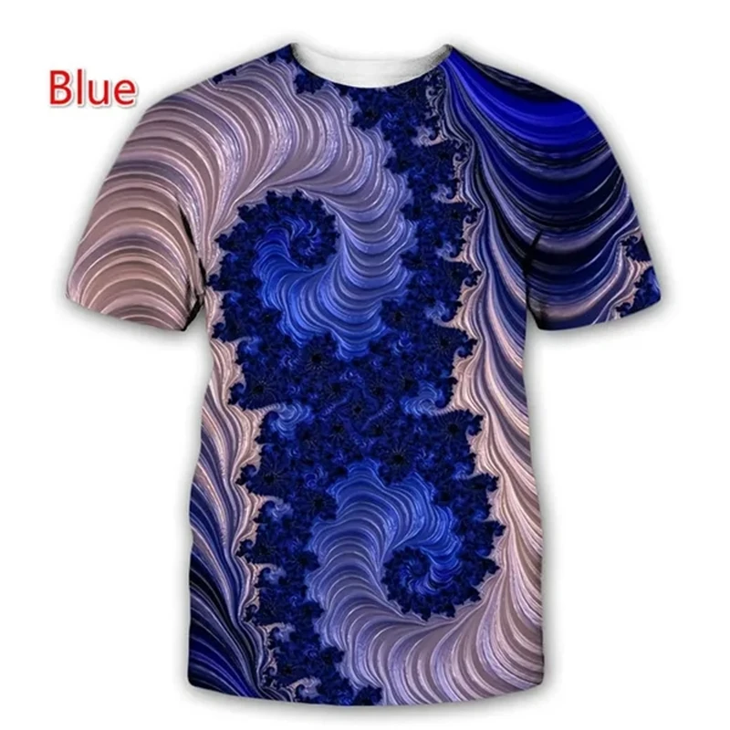 New Fashion Vintage Colorful Abstract 3D Printing Men's Short Sleeve T-Shirt Hip Hop Vertigo Hypnotic Unisex Casual Tees T Shirt