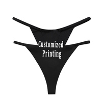 Custom Printed Women's Sexy Underwear Thongs Women Lovely Seamless Underpant Women's Intimates G String