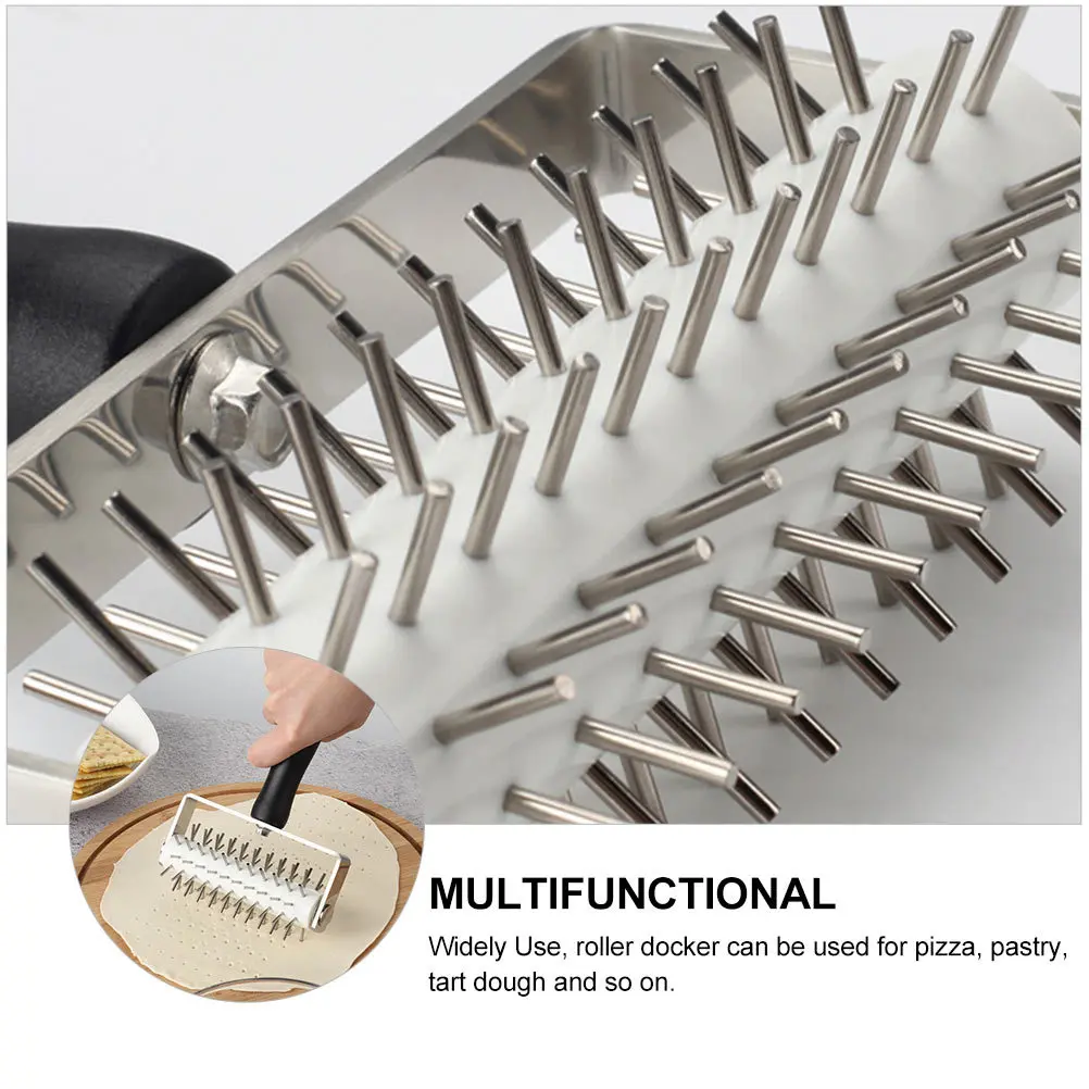 

1Pcs Pizza Needle Roller Docker Crust Dough Pastry Baking Tool Prevents Dough Blistering Comfortable Grip for Pizza