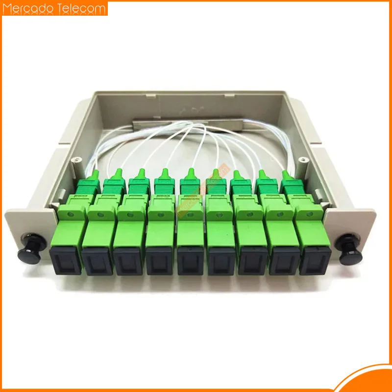 Divisor de fibra óptica 1x8 SC APC UPC, caja divisora PLC, tipo de hoja de inserción, divisor de acoplador óptico de fibra de alta calidad