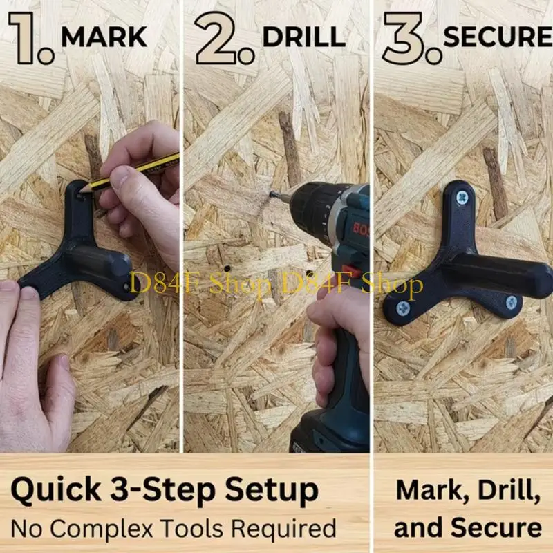 D84F Practical Grinder Disc Rack For 125Mm Garage Tool Management