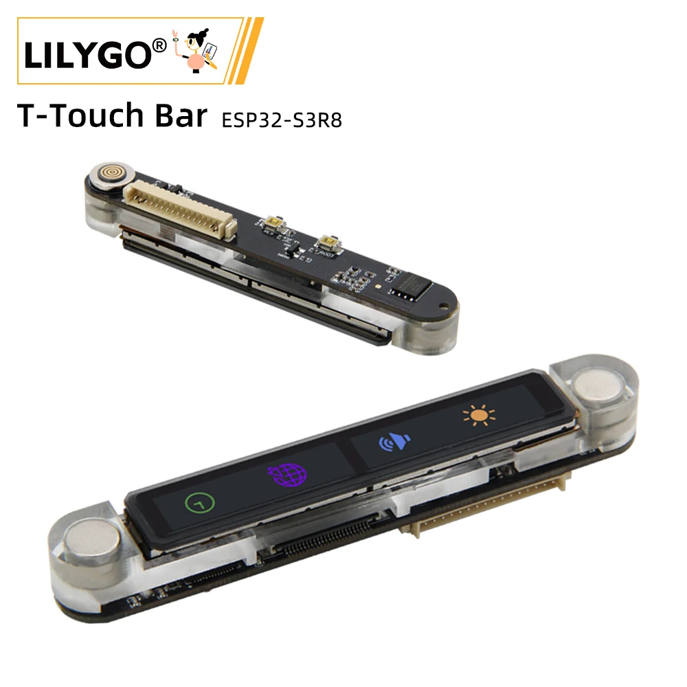 

LILYGO® T-Touch Bar ESP32-S3 Touch Display Bar Development Board ESP32-S3R8 WiFi Bluetooth Module Magnetic Round USB Connector