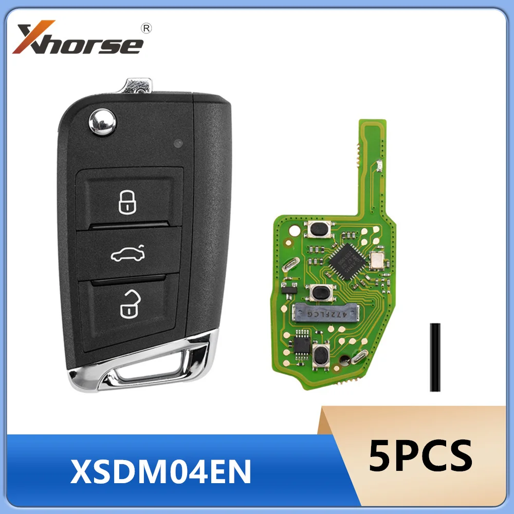 Image of 5 Stück Xhorse XSDM04EN MQB Smart Key mit 3 Tasten, aktualisierte Version des XSMQB1EN VVDI Smart Remote Keys