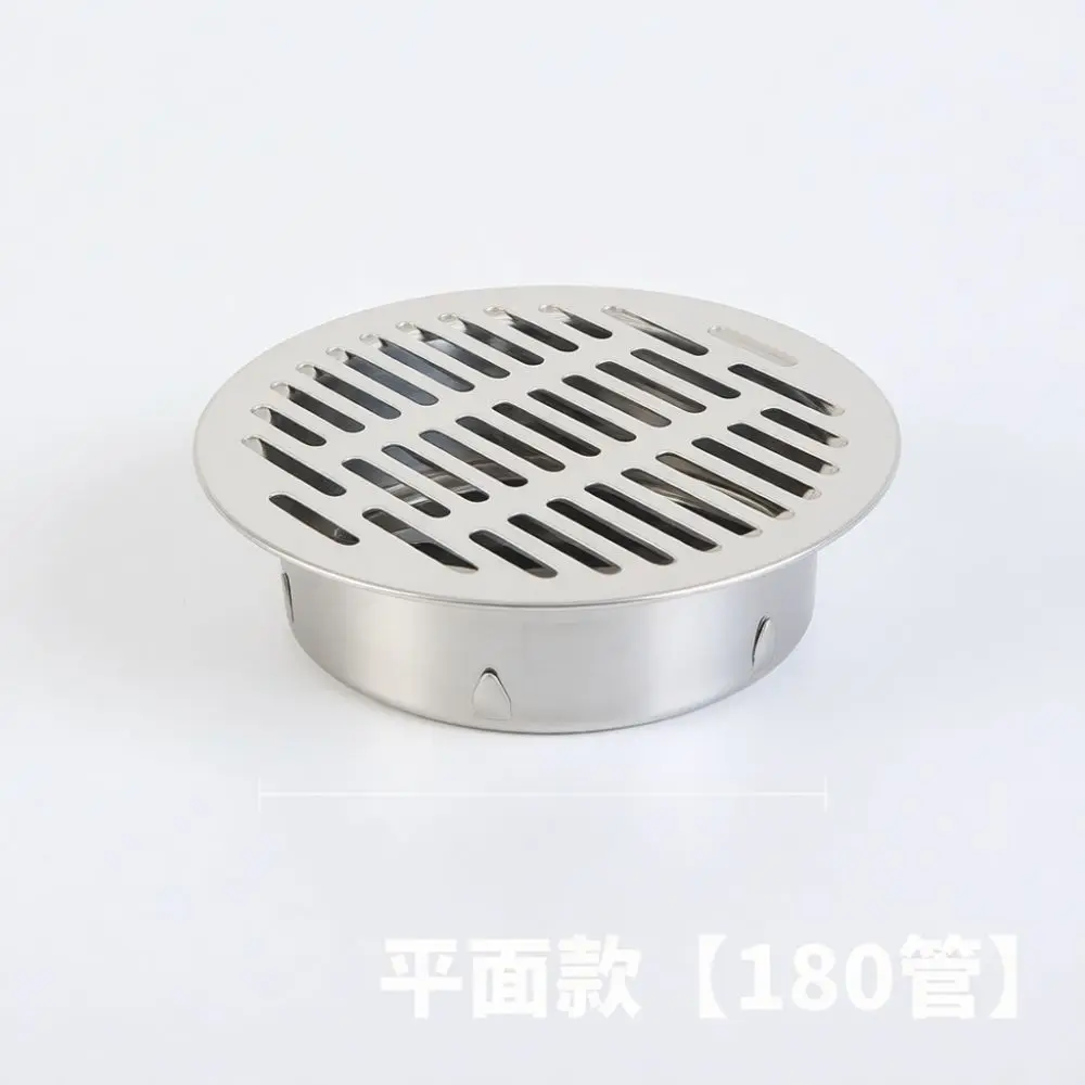 Industrial 304 Stainless Steel Flat Floor Drain Balcony Sewer Filter Anti Clogging Mesh Cover Outdoor Terrace Drainage