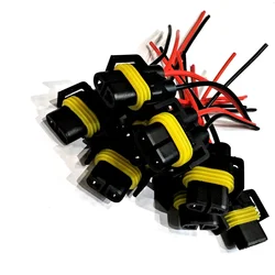 10pcs H11 H8 H9 Wiring Harness Female Socket Wire Connector Plug
