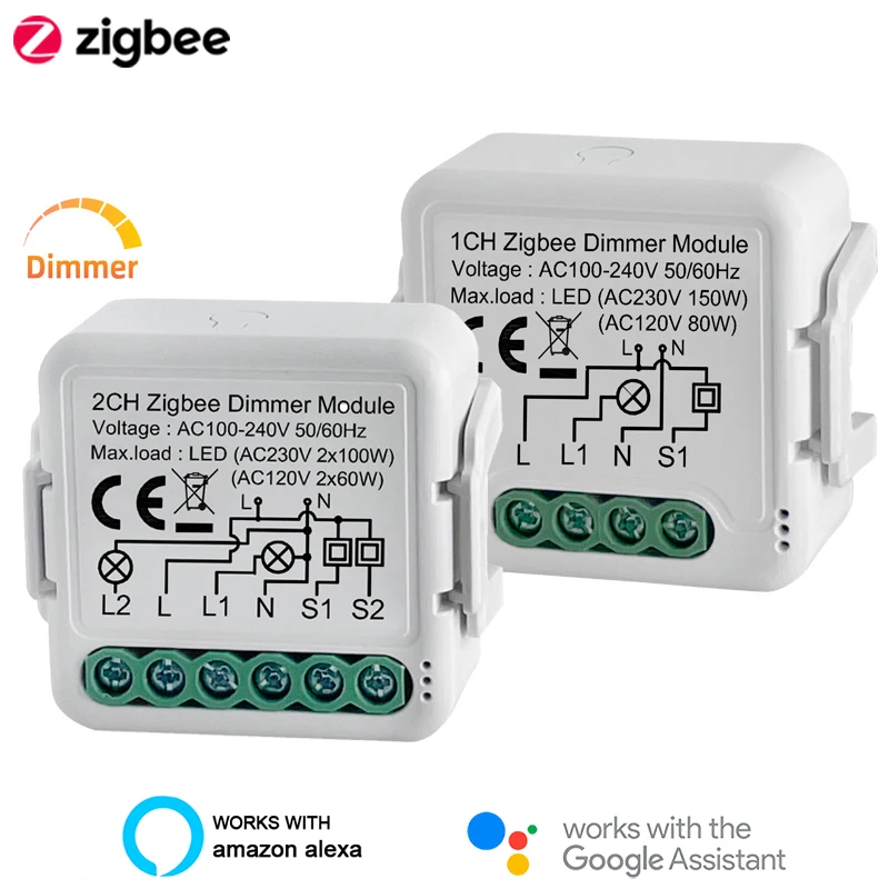 

Lonsonho Tuya Zigbee Smart Dimmer Switch Module With Neutral Zigbee2mqtt Compatible Alexa Google Home Smart Life Automation