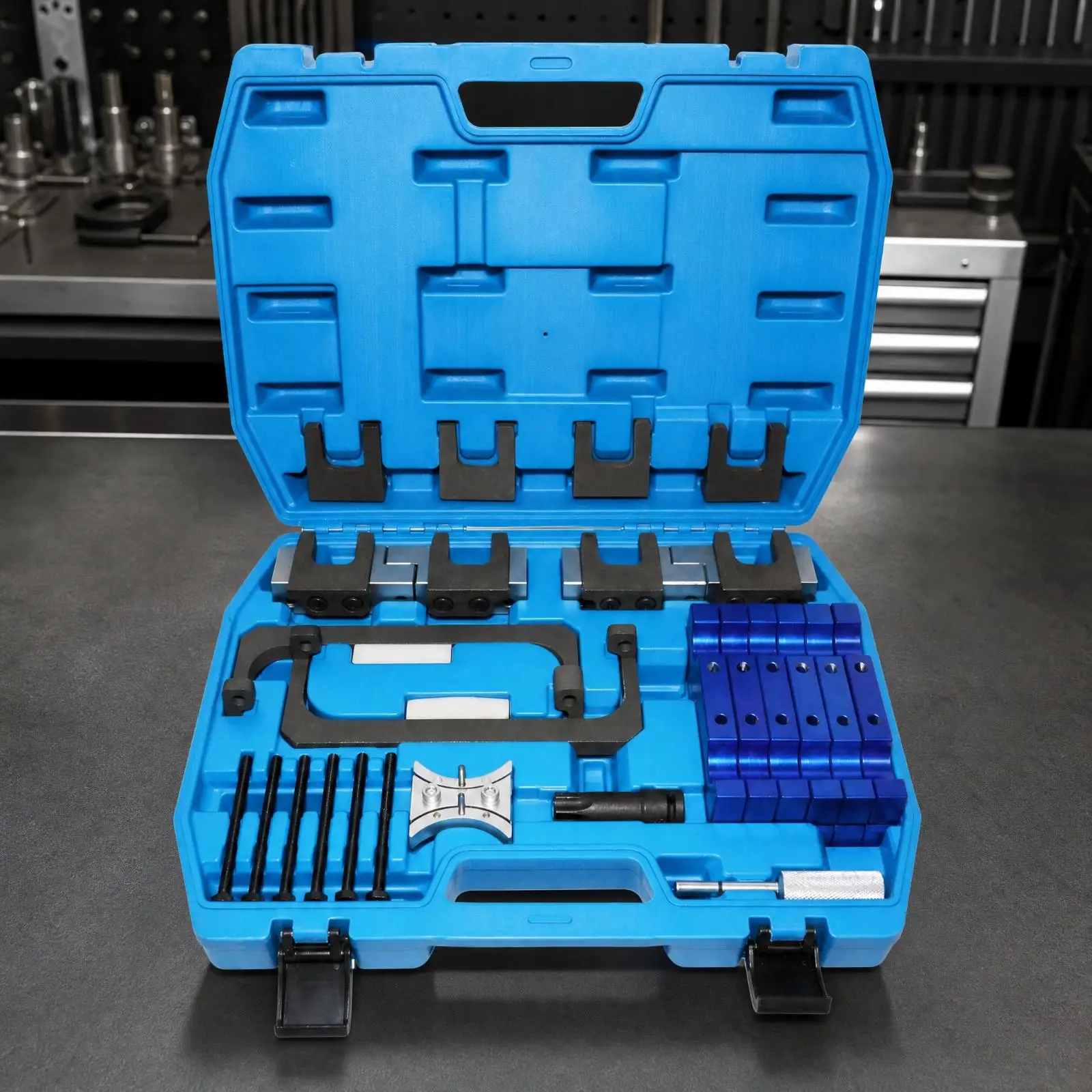 Metal Engine Timing Fixture Kit Camshaft Holding Tool with Storage Case for Auto Mechanic
