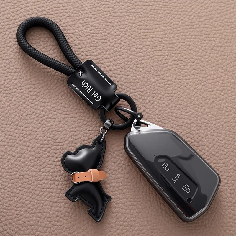 Transparent Black TPU for Volkswagen for VW Golf GTI Passat ID.3 4 Tayron Cupra Formentor Leon Born 3 4 Button Key Case Cover